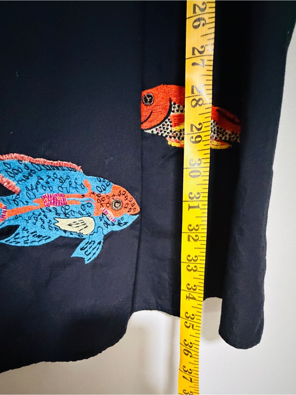 Anthropologie Sea Life Embroidered Mini Dress Plus Size 2X - Picture 8 of 8